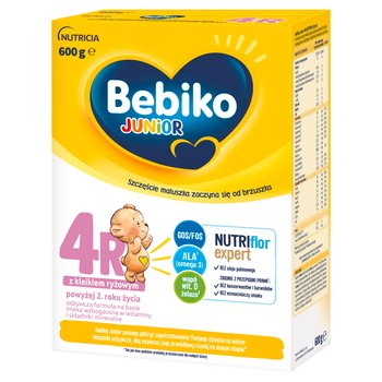 Bebiko Junior 4R, odżywcza formuła na bazie mleka dla dzieci powyżej 2. roku życia, 600 g - Bebiko
