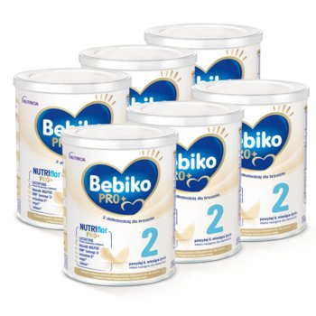 Bebiko Pro+ 2 Mleko następne częściowo fermentowane dla niemowląt powyżej 6. miesiąca życia, 6x700g - Bebiko