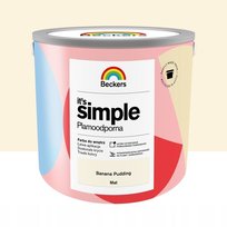 BECKERS IT'S SIMPLE 2,5L BANANA PUDDING MAT PLAMOODPORNA FARBA DO ŚCIAN