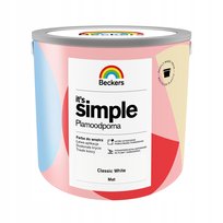 BECKERS IT'S SIMPLE 2,5L CLASSIC WHITE MAT PLAMOODPORNA FARBA DO ŚCIAN