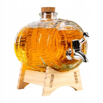 BECZKA BECZUŁKA ANTAŁEK KARAFKA SZKLANA 1L Z KRANIKIEM NA BIMBER WHISKY SOK - inna (Inny)