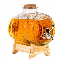 BECZKA Z KRANEM BECZUŁKA ANTAŁEK KARAFKA SZKLANA NA WINO BIMBER WHISKY 2 L SuperButelki