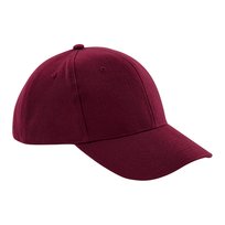 Beechfield Czapka Pro-Style Z Grubej Szczotkowanej Bawełny (OS / Burgundowy) Beechfield