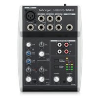 Behringer 502S - 5-kanałowy kompaktowy mikser analogowy z interfejsem USB zaprojektowany specjalnie do obsługi podcastów, streamowania oraz nagrywania Behringer