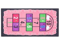 Beliani, Dywan dziecięcy gra w klasy, Honaz, Różowy, 80x150 cm 