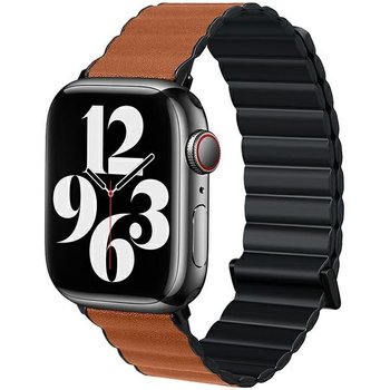 Beline pasek Apple Watch Magnetic Pro 42/44/45/49mm czarno/brązowy black/brown box - Beline