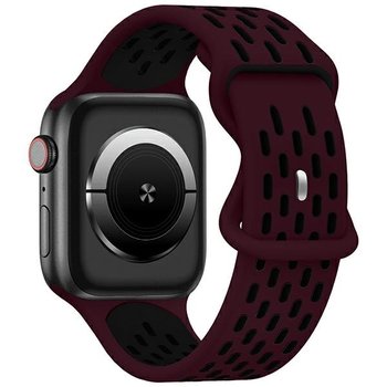 Beline pasek Apple Watch New Sport Silicone 42/44/45/49mm bordowo-czarny  wine red/black box - Beline
