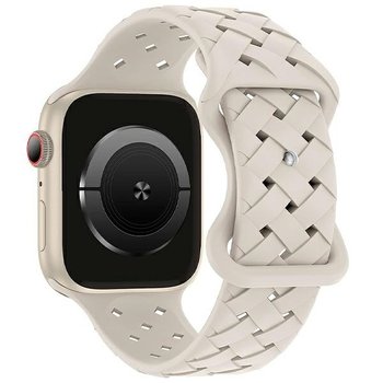 Beline pasek Apple Watch Silicone Woven 42/44/45/49mm beżowy /starlight box - Beline