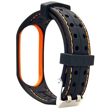 Beline pasek Mi Band 6/5 Smart czarno-pomarańczowy black/orange - Beline