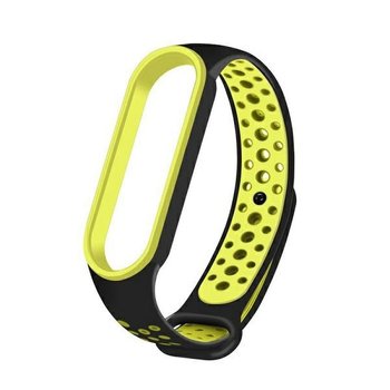 Beline pasek Mi Band 6 czarny-zielony/black-green Design - Beline