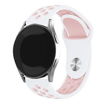 Beline pasek Watch 22mm Sport Silicone biało-różowy  white/pink box - Beline