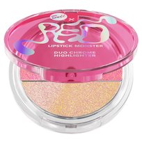 Bell x Red Lipstick Monster Duo Chrome Highlighter Podwójny Rozświetlacz 01 Crystal Bell