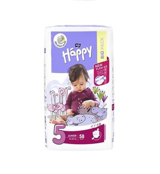 Bella, Happy Junior, Big Pack, Pieluchy jednorazowe, 12-25 kg, 58 szt. - Bella Baby Happy