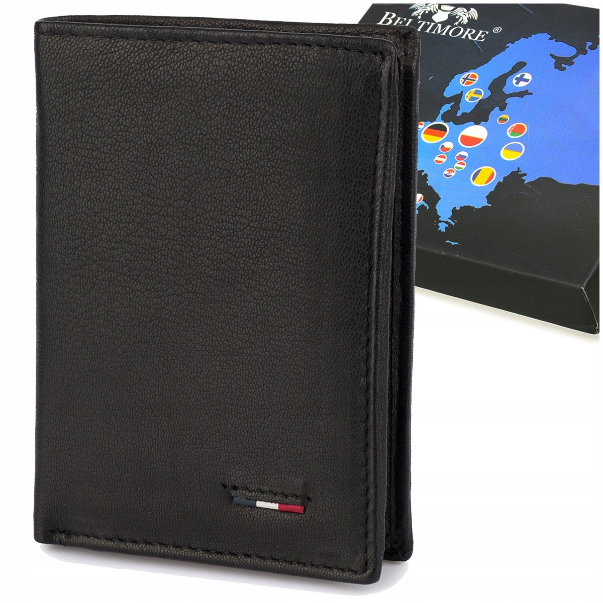 Beltimore Beltimore portfel skóra naturalna czarny - mężczyzna