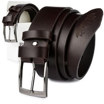 Beltimore skórzany pasek męski ciemno-brązowy szeroki E05 brązowy, beżowy r.140-155 cm Beltimore