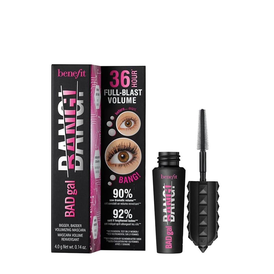 Benefit, BadGal Bang! Volumizing Mascara, pogrubiający tusz do rzęs Black, 4 g-Zdjęcie-0