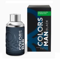 benetton colors de benetton man black woda toaletowa 100 ml   zestaw  
