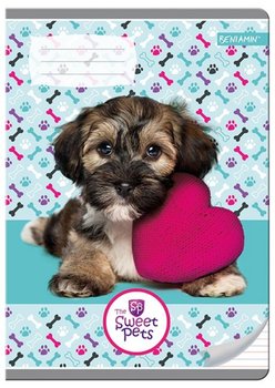 Beniamin, zeszyt w trzy linie, format A5, The Sweet Pets, 16 kartek, 10 sztuk