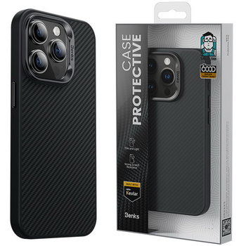 Benks mocne etui Carbon Kevlar Case 600D magnetyczne MagSafe iPhone 15 Plus - Benks