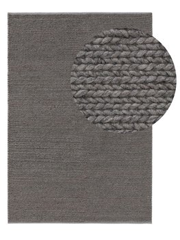 Benuta, Dywan krótkowłosy UNO, szary, styl klasyczny 160x230 cm - Benuta