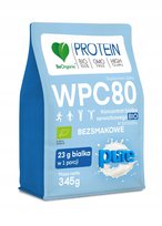 BeOrganic Białko serwatkowe WPC 80 345g Naturalne PURE 100% Czyste MIĘŚNIE