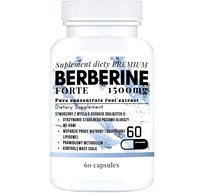 BERBERYNA 1500MG EKSTRAKT DER 4:1 60 KAPSUŁEK NA CUKRZYCĘ INSULINĘ GLUKOZĘ METABOLIZM ODPORNOŚĆ ODCHUDZANIE NATURALNA FORMUŁA