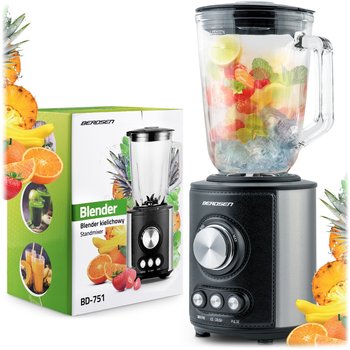 Berdsen,Blender kielichowy szklany  czarny 1,5l ,800 W - GLOBAL INCOME