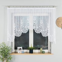 Berenika firanka żakardowa gotowa, szerokość 250 x wysokość 120cm, kolor 001 biały