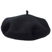 BERET damski FRANCUSKI wełniany CZARNY elegancki Alessio
