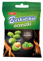 BESKIDZKIE Orzeszki o smaku wasabi 70g [10] Inna marka