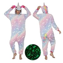 Bestomi, Piżama Kigurumi Onesie Jednorożec Świeci w Ciemności, Rozmiar M