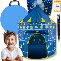 BESTSELLER Namiot Dla Dzieci Domek Zamek Pałac do Pokoju Ogrodu Domu Niebieski DLA CHŁOPCA + EBOOK