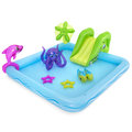 Bestway, basen dziecięcy, pompowany, wodny plac zabaw, niebieski, 239x206x86cm - Bestway