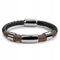 BETLEWSKI bransoletka skórzana męska tuby zapięcie Betlewski