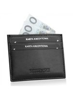 Betlewski, etui na karty, dokumenty, skórzane, czarne Betlewski