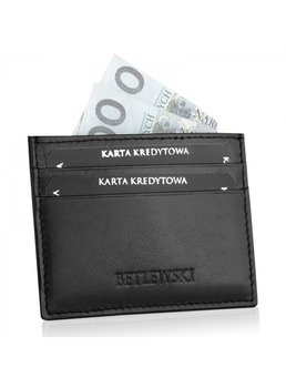 Betlewski, etui na karty, dokumenty, skórzane, czarne - Betlewski