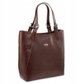 Betlewski, Torebka skórzana, damska, A4, brązowy - Betlewski