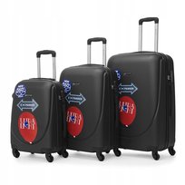 BETLEWSKI zestaw lekkich pojemnych walizek bagaży