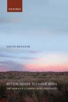 Better Never to Have Been Benatar David