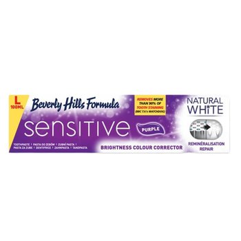 Beverly Hills, Natural White Sensitive Purple Toothpaste, Wybielająca pasta do zębów nadwrażliwych, 100ml - Beverly Hills