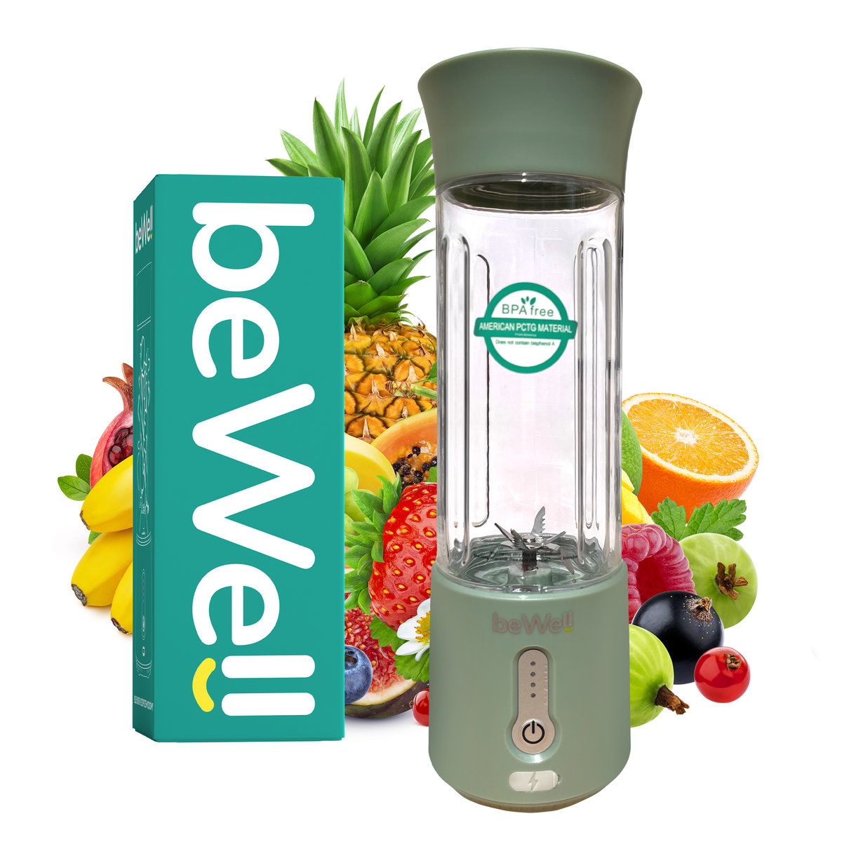 beWell,Blender Do Smoothie Ręczny Bezprzewodowy ,250 W beWell AGD