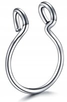 Bez Przekuwani septum U Kolczyk do Nosa Stal Ring Punk 10 MM EMIGMAT