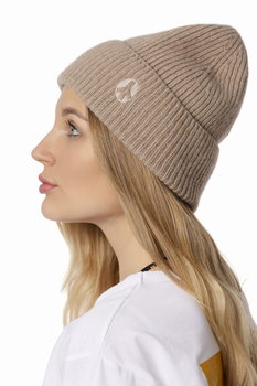 Beżowa Czapka Kaszmir Merino Beanie Premium / Local Life - Inna marka