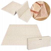 BEŻOWA Mata edukacyjna piankowa BOHO DUŻA dwustronna180x201cm Lionelo Zora