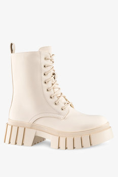 Beżowe botki workery damskie sznurowane Casu G22WX1-BE-N-41 - Casu