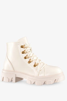 Beżowe botki workery damskie sznurowane Casu G22WX2-BE-N-37 - Casu