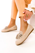 Beżowe mokasyny Maciejka z kokardą polska skóra 04830-04/00-5-37