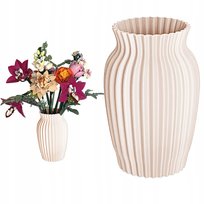 Beżowy wazon flakon na bukiet sztucznych kwiatów LEGO 10342 10313 10280