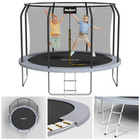 Bezpieczna trampolina ogrodowa dla dzieci 10ft/305 cm siatka drabinka Rebel