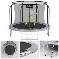Bezpieczna trampolina ogrodowa dla dzieci 8ft/244 cm siatka drabinka Rebel